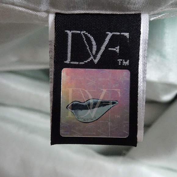 Diane von Furstenberg Turquoise Blue Floral Lace Leandra Shift Dress Size 6 - Picture 4 of 8